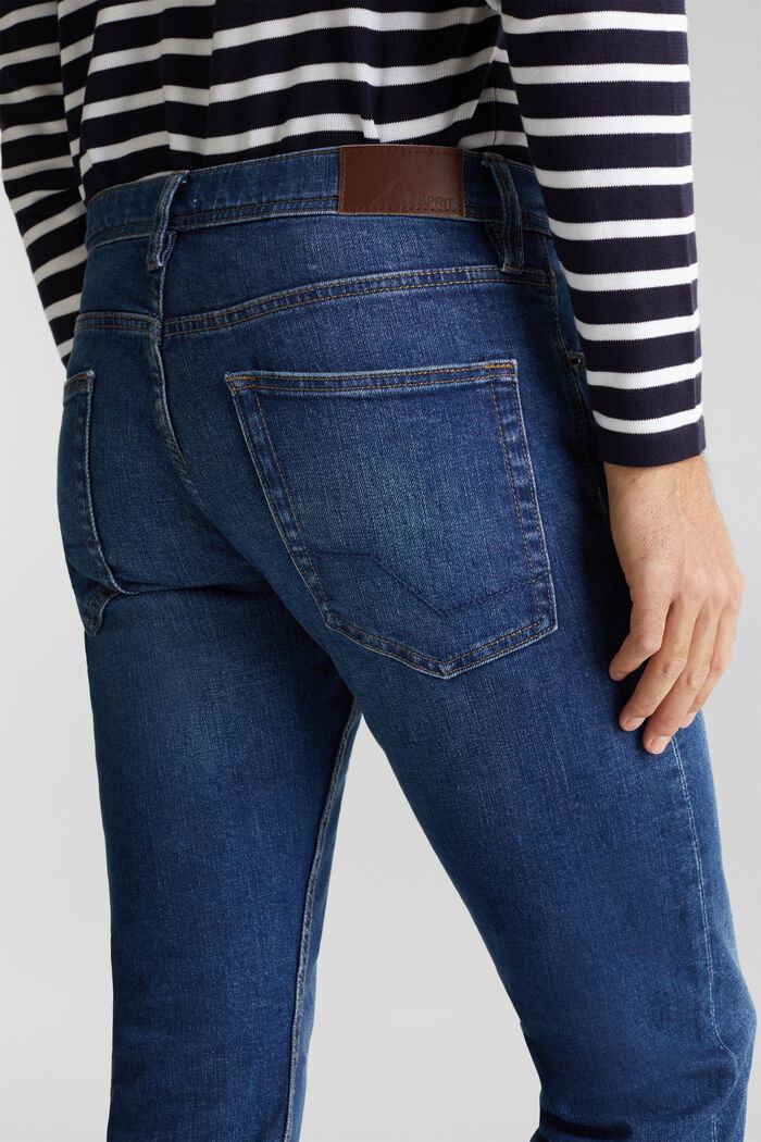 Mid-rise jeans met rechte pijpen, BLUE MEDIUM WASHED, detail image number 0