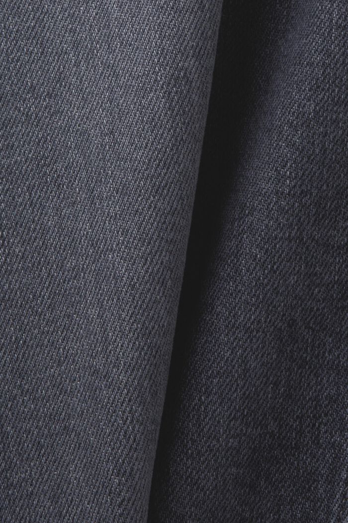 Mid-rise jeans met rechte pijpen, BLACK MEDIUM WASHED, detail image number 6