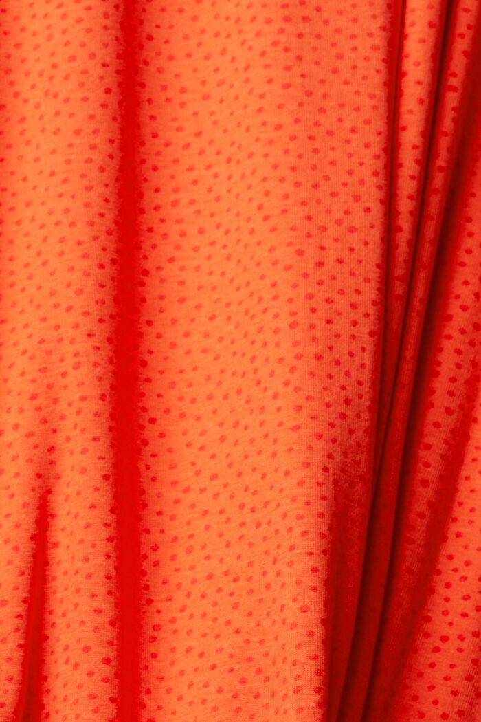Nachtjapon met stippenprint, LENZING™ ECOVERO™, RED ORANGE, detail image number 4