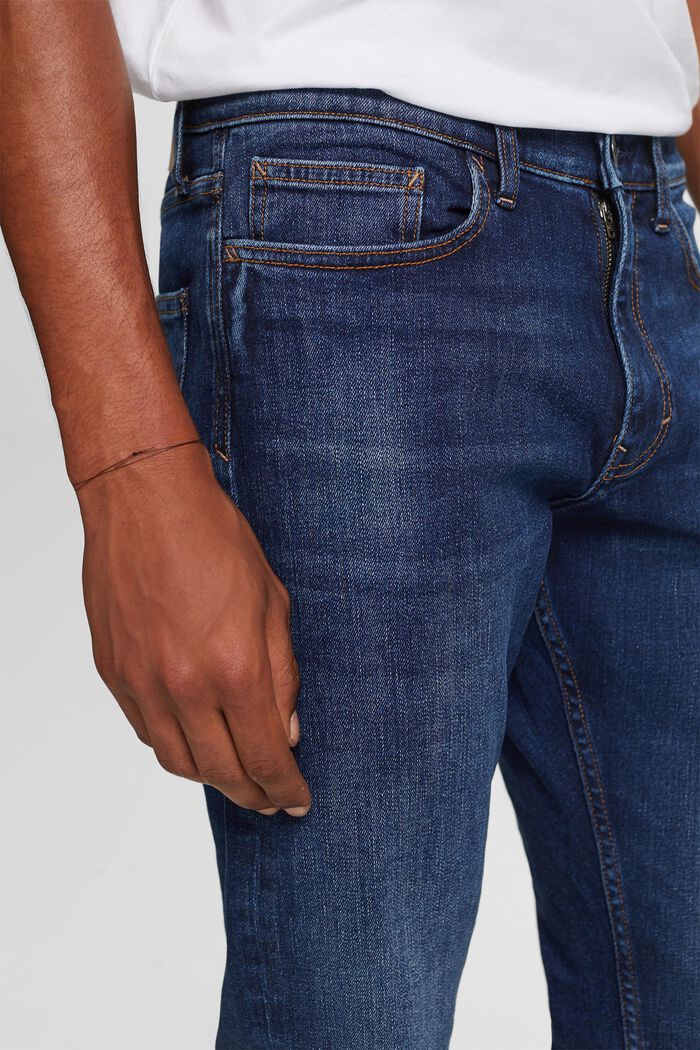 Slim fit-jeans met stretch, BLUE LIGHT WASHED, detail image number 2