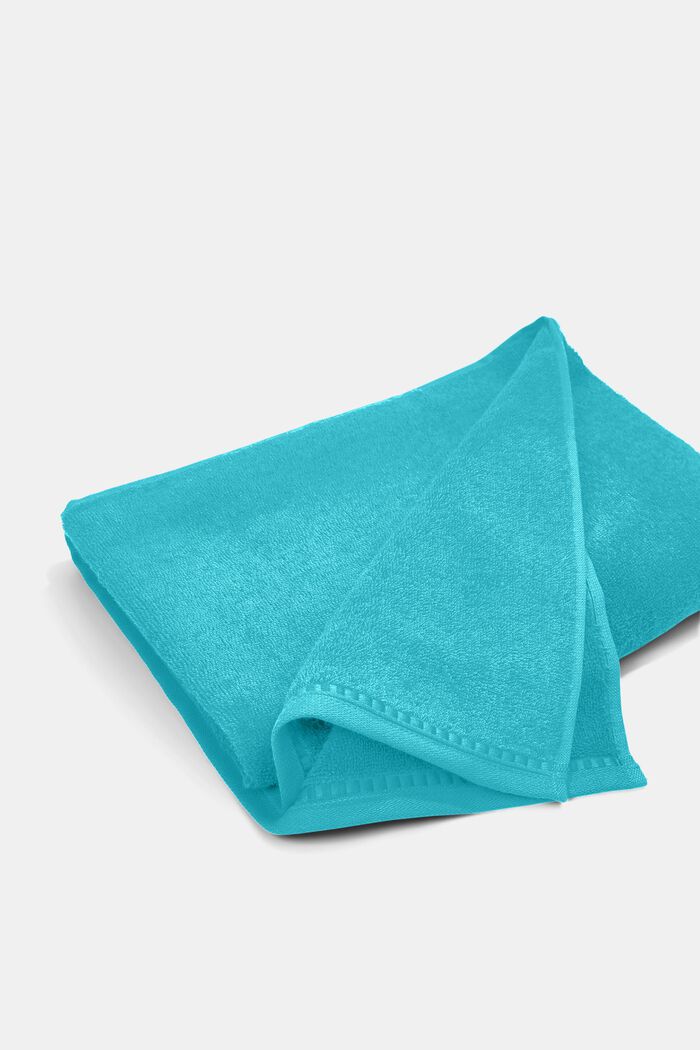 Met TENCEL™: set van drie badstof handdoeken, TURQUOISE, detail image number 4