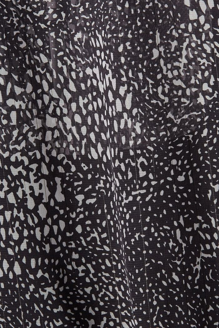 Chiffon jurk met volants, LENZING™ ECOVERO™, BLACK, detail image number 4