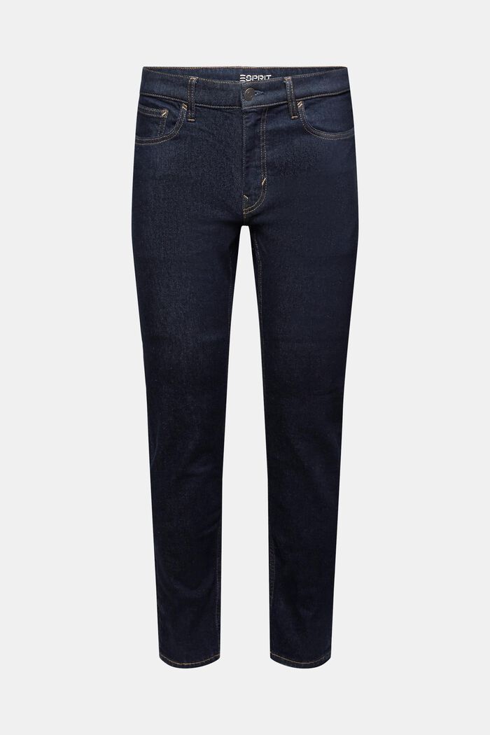 Slim fit jeans met middelhoge taille, BLUE RINSE, detail image number 7