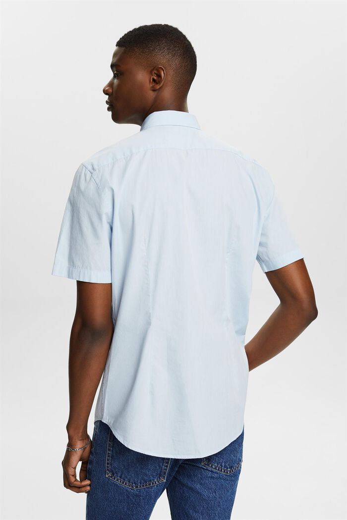 Shirt van katoen-popeline met korte mouwen, LIGHT BLUE, detail image number 2