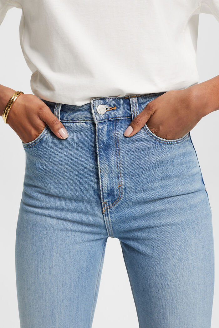 Cropped jeans, 80-look, met vaste omslag, TENCEL™, BLUE LIGHT WASHED, detail image number 2