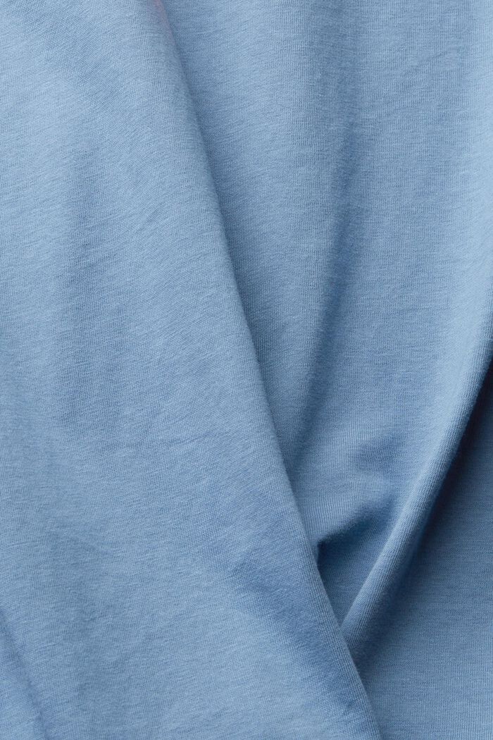 Jersey T-shirt met print, biologisch katoen, BLUE, detail image number 4