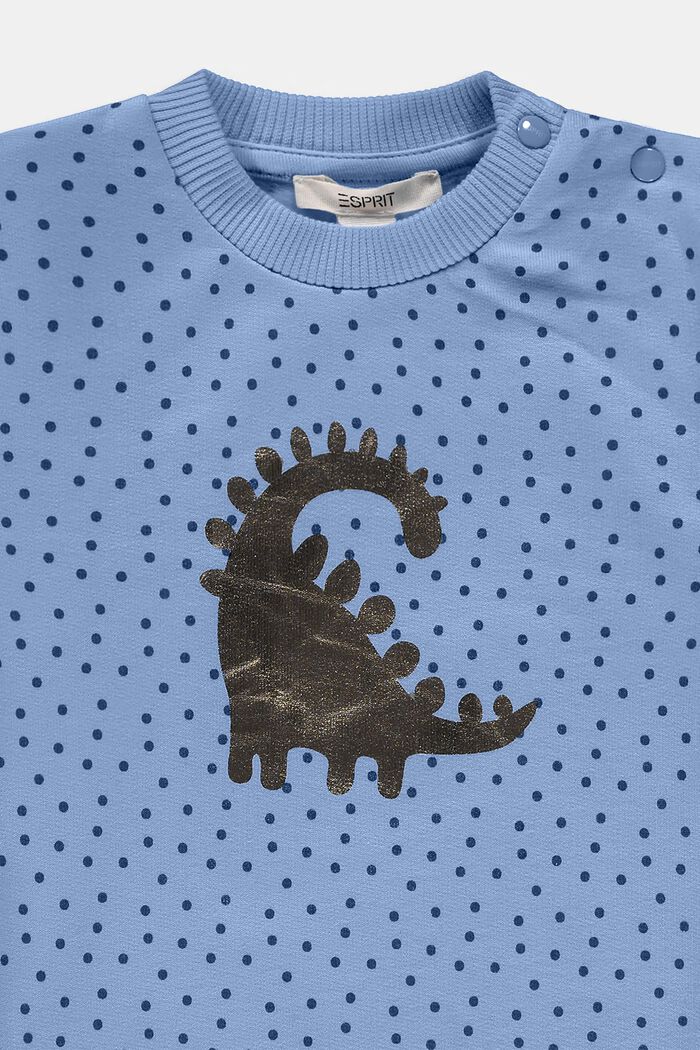 Sweatshirt met print, biologisch katoen, BRIGHT BLUE, detail image number 2