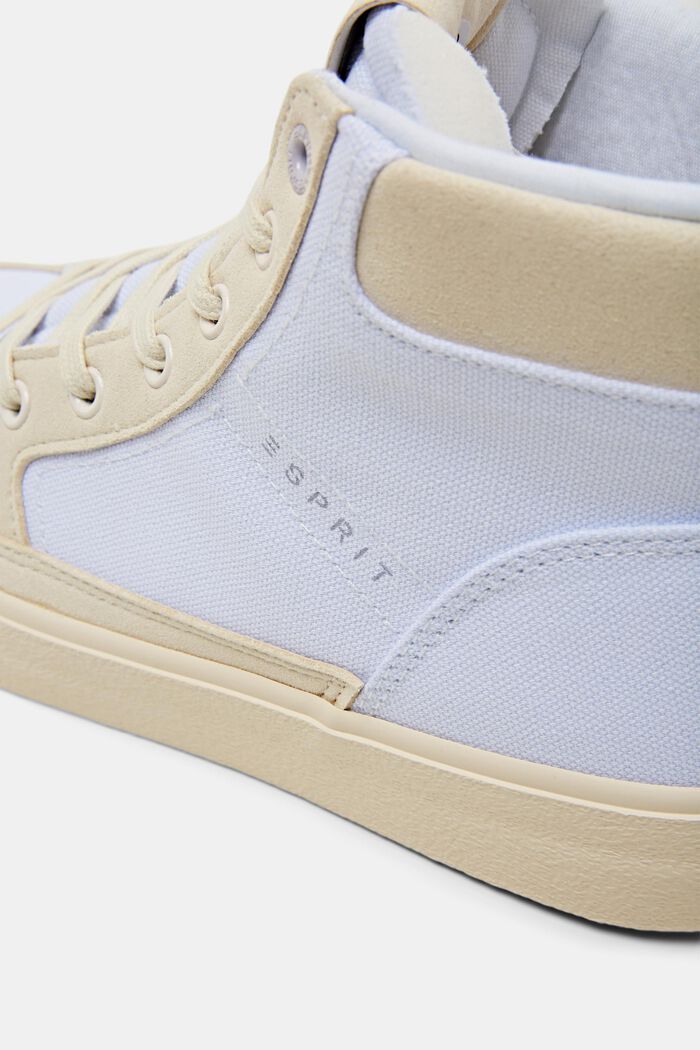 Tweekleurige hoge sneakers, WHITE, detail image number 4