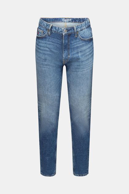 Mid rise regular tapered jeans