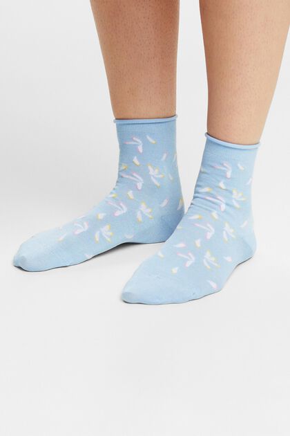 Set van 2 paar gebreide sokken met print