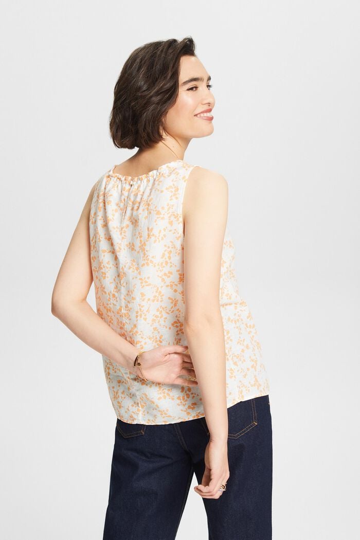 Mouwloze blouse met print, OFF WHITE, detail image number 2