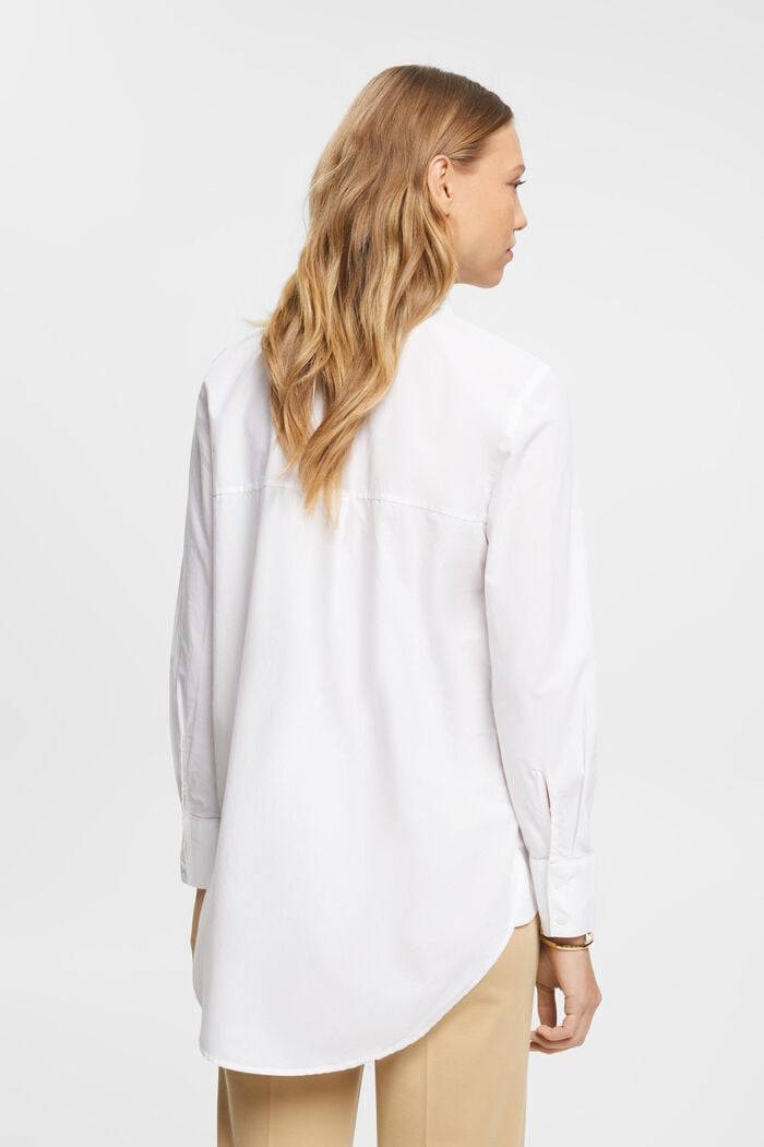 Katoenen blouse met een zak, WHITE, detail image number 3