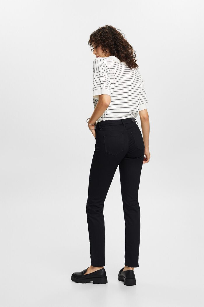 Slim fit jeans met middelhoge taille, BLACK RINSE, detail image number 3