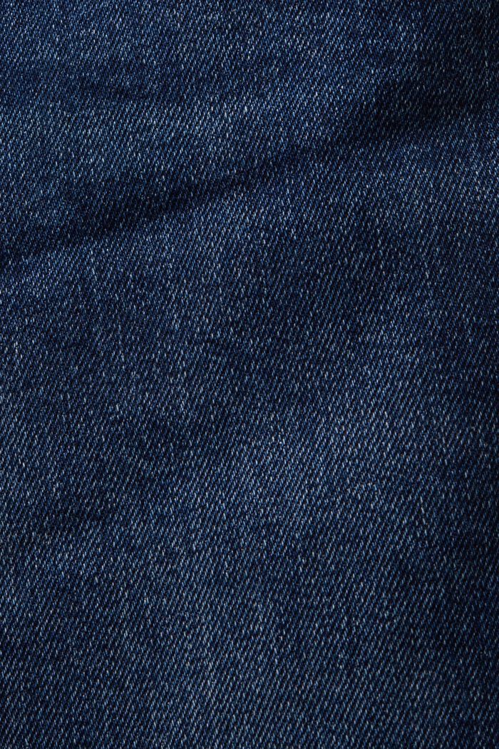 Straight jeans met retrolook en hoge taille, BLUE DARK WASHED, detail image number 6