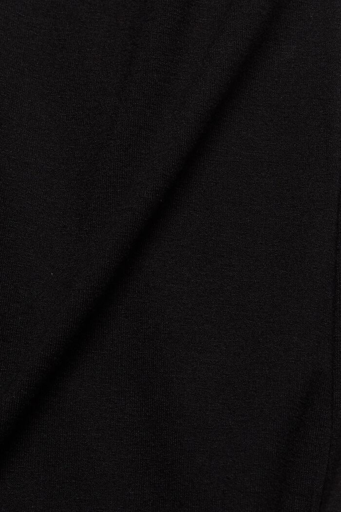 Jersey jurk met geknoopt effect, LENZING™ ECOVERO™, BLACK, detail image number 4