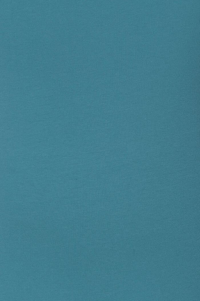 Geribde jersey top met 3/4-mouwen, TEAL BLUE, detail image number 3