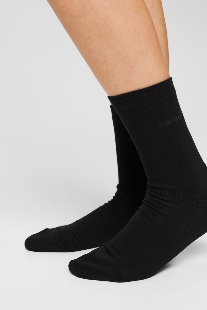 10 paar effen sokken, biologisch katoen, BLACK, detail image number 2