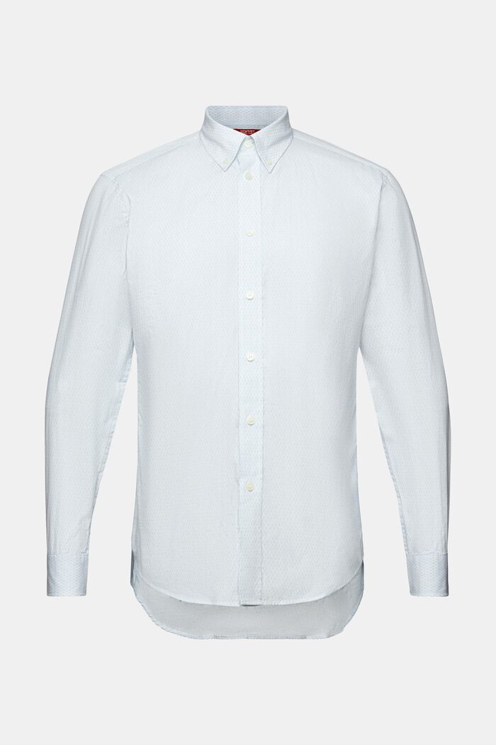 Katoenen overhemd met print en een relaxed fit, WHITE, detail image number 5