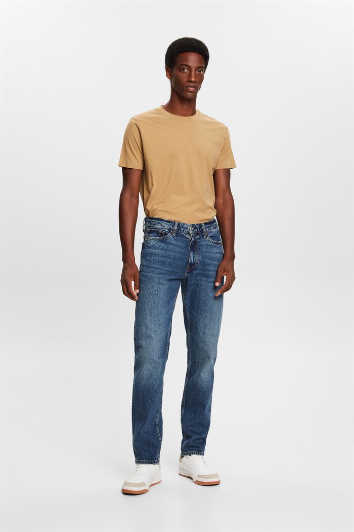 Rechtlijnige jeans met middelhoge taille, BLUE LIGHT WASHED, detail image number 2