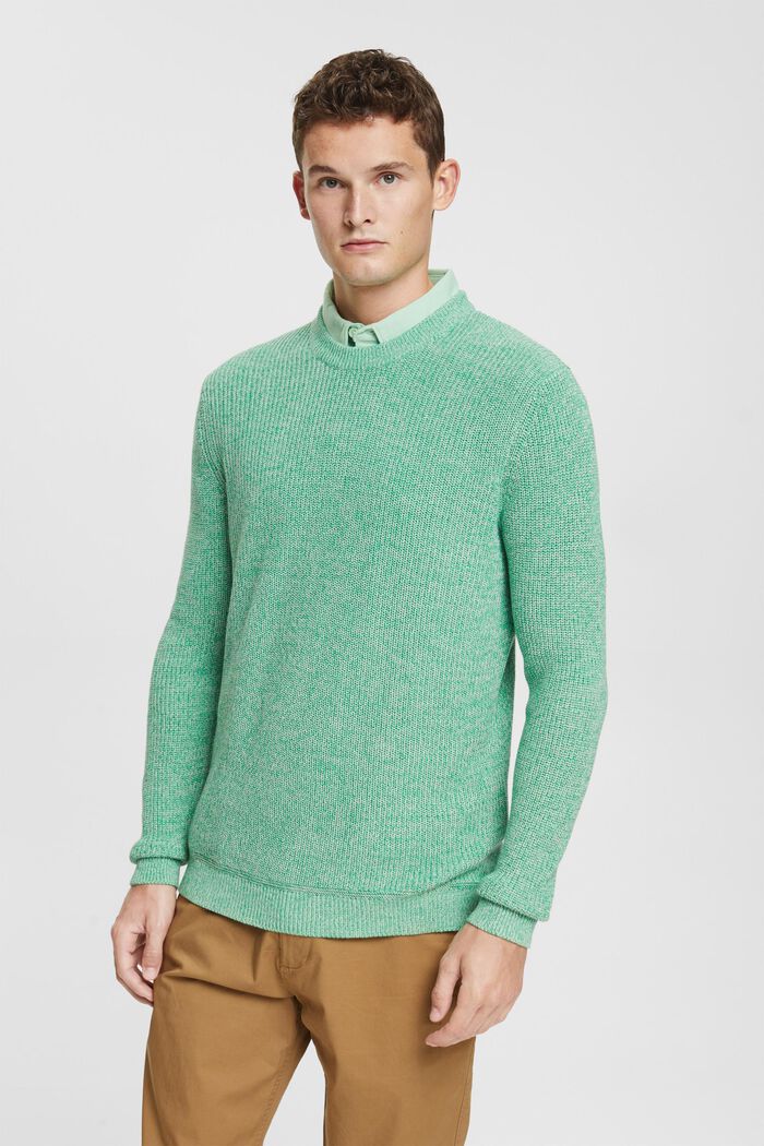 Gestreepte sweater, GREEN, detail image number 1