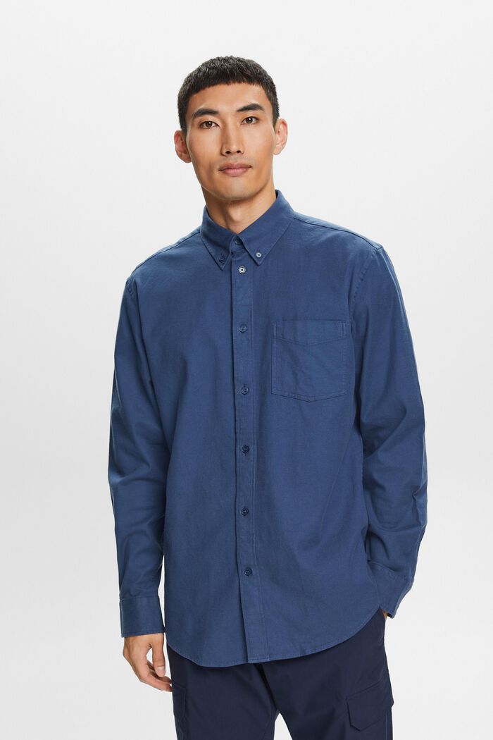 Twill regular fit-overhemd, GREY BLUE, detail image number 2