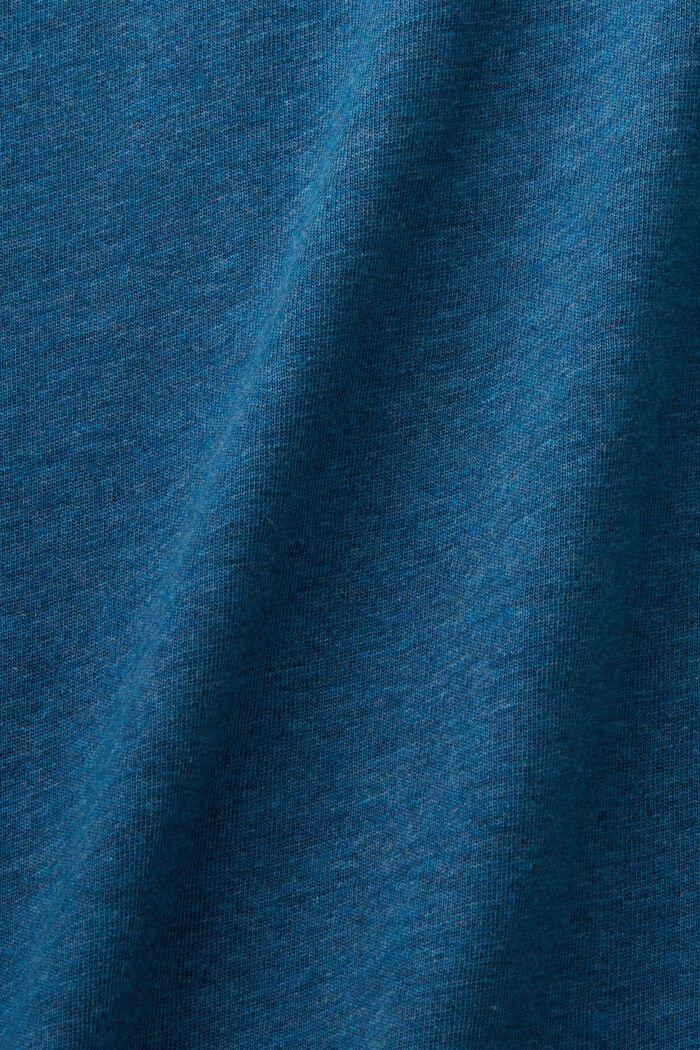 T-shirt met ronde hals, 100% katoen, GREY BLUE, detail image number 4
