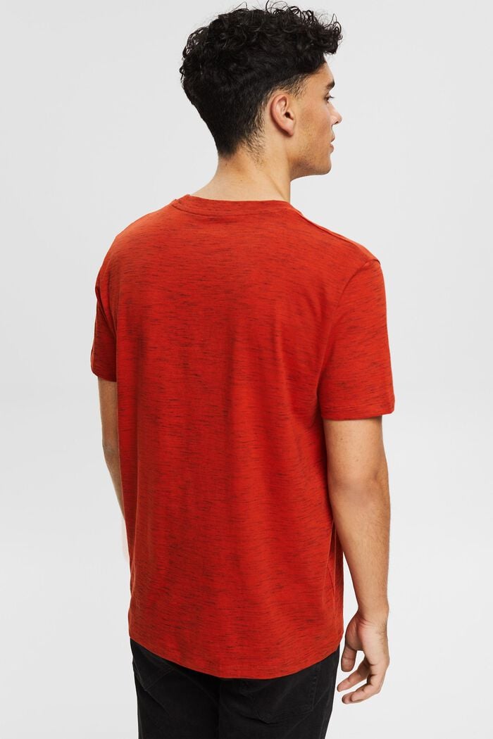 Jersey T-shirt van een katoenmix, RED ORANGE, detail image number 3