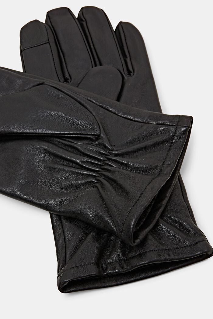 Leren handschoenen, BLACK, detail image number 1