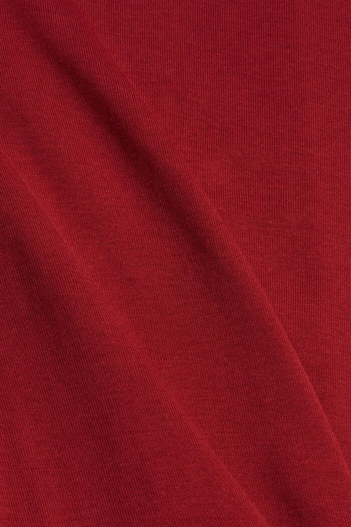 Jersey jurk van 100% biologisch katoen, DARK RED, detail image number 4