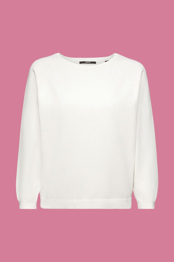 Sweater met vleermuismouwen, OFF WHITE, detail image number 6