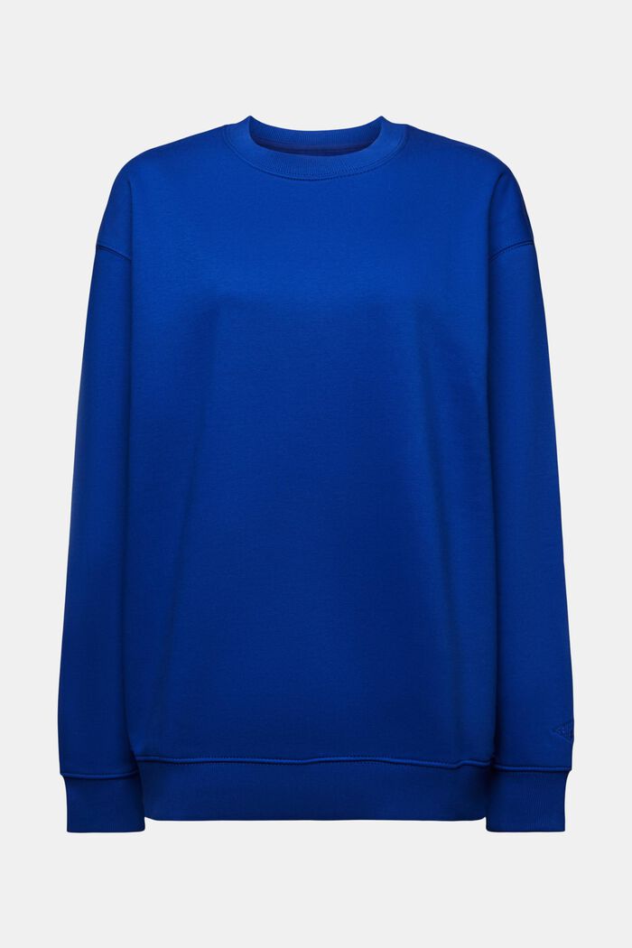 Sweatshirt van een katoenmix, BRIGHT BLUE, detail image number 6