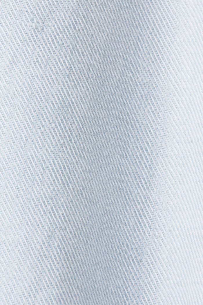 Double-breasted blazer van linnen-katoen, LIGHT BLUE LAVENDER, detail image number 5