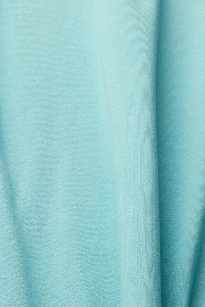 Gerecycled: sweatshirt met label, LIGHT TURQUOISE, detail image number 5