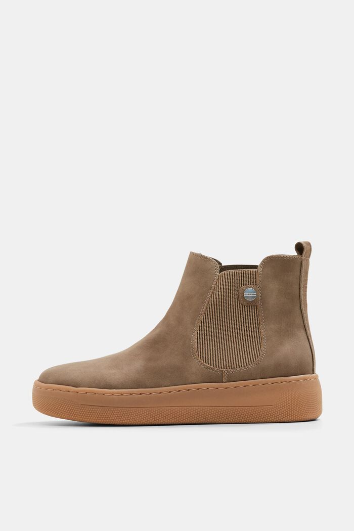 Chelsea boots met plateauzool, TAUPE, detail image number 0