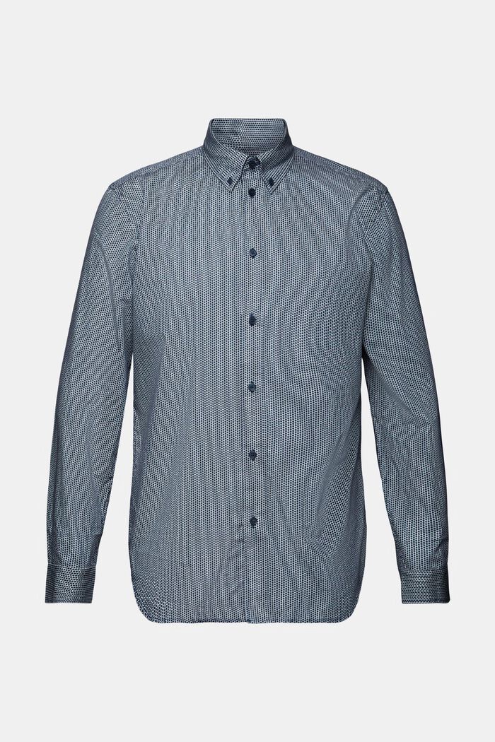 Shirt van katoen-popeline, GREY BLUE, detail image number 5