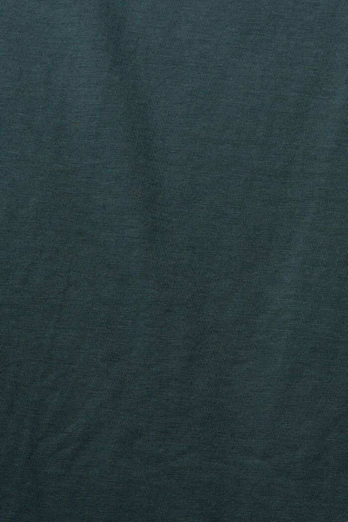 Jersey longsleeve met schulprandje, DARK TEAL GREEN, detail image number 4