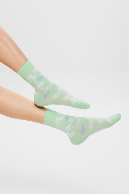 Set van 2 paar grofgebreide sokken met print