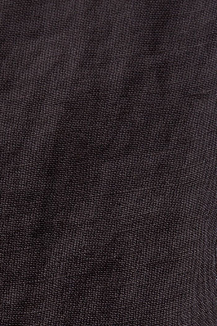 Linnen overhemd met korte mouwen, ANTHRACITE, detail image number 5