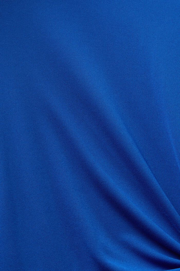 Geknoopte midi-jurk van crêpe, BRIGHT BLUE, detail image number 4
