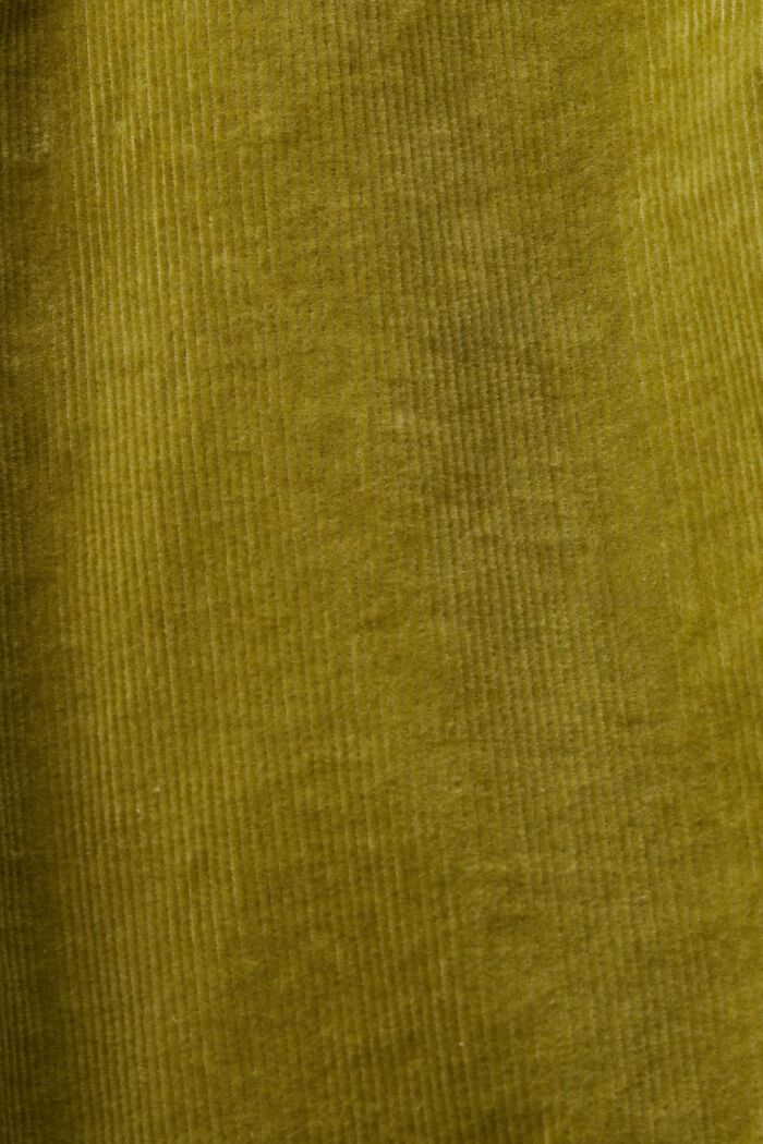 Bootcut corduroy broek met hoge taille, PISTACHIO GREEN, detail image number 4