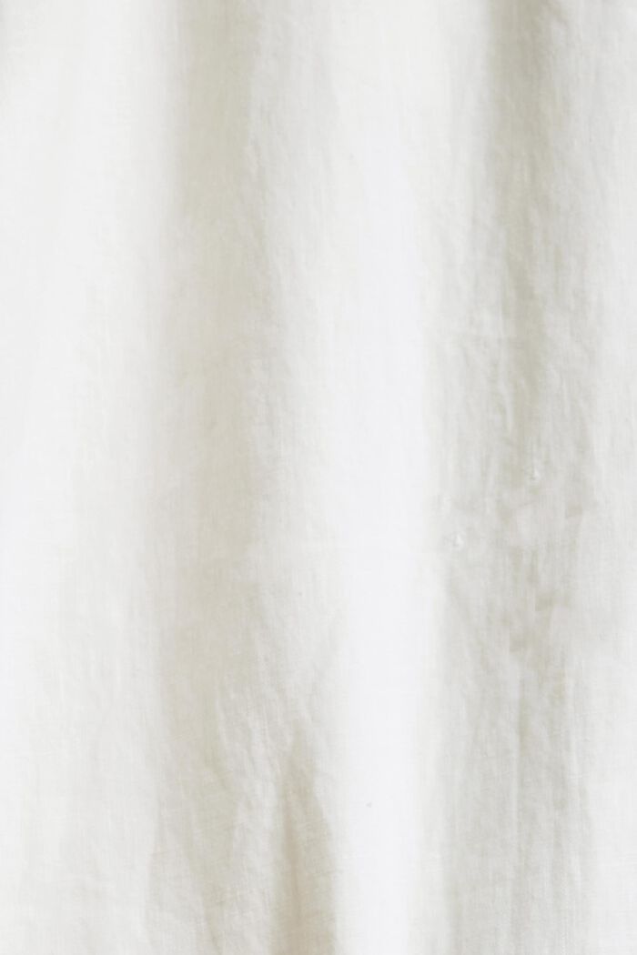 Linnen broek met wijde pijpen, OFF WHITE, detail image number 4