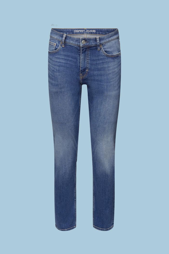 Slim fit jeans met middelhoge taille, BLUE MEDIUM WASHED, detail image number 6