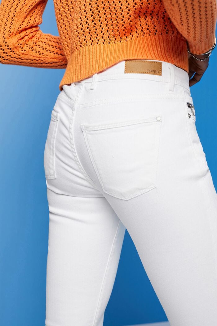 Jeans met ritsdetails, WHITE, detail image number 4