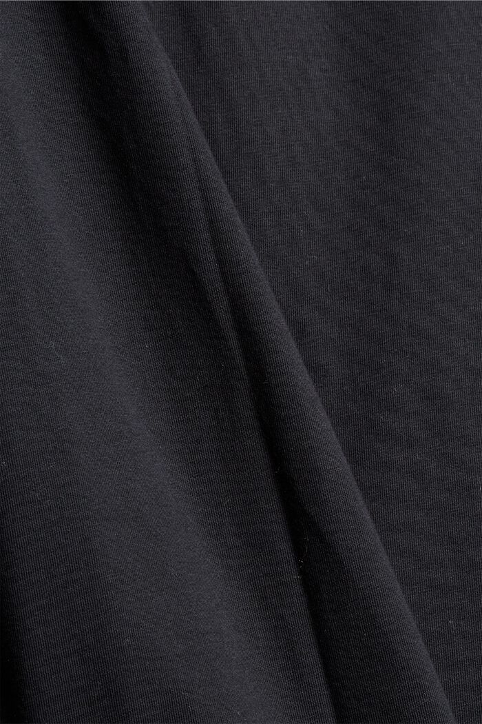 CURVY longsleeve met col, organic cotton, BLACK, detail image number 4