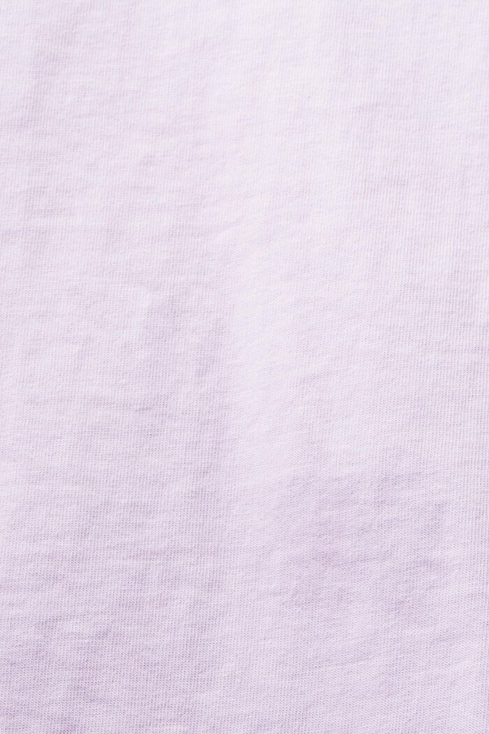 T-shirt met korte mouwen van een materiaalmix, LAVENDER, detail image number 4