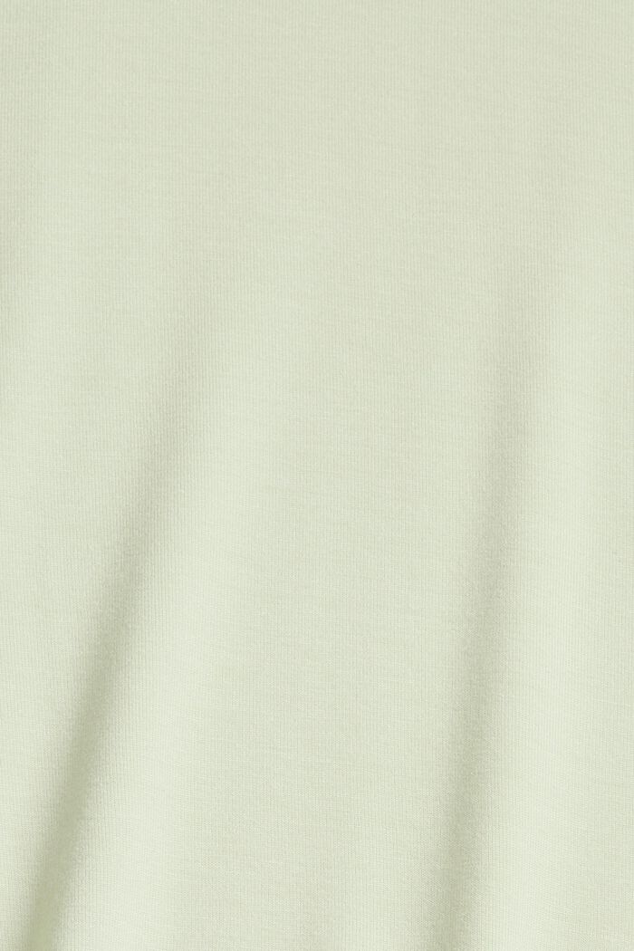 T-shirt met ruchedetails, LENZING™ ECOVERO™, PASTEL GREEN, detail image number 4