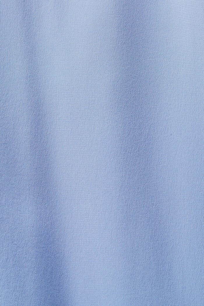 Zijden overhemdjurk in midilengte, BLUE LAVENDER, detail image number 6