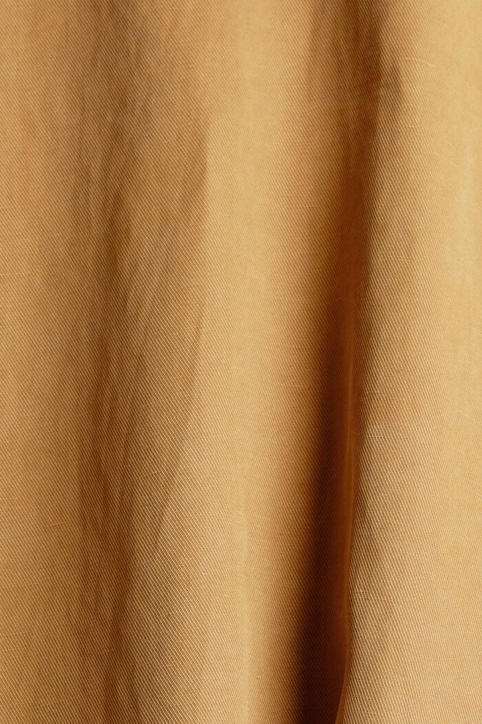 Met linnen: Blousejurk met borstzakken, OLIVE, detail image number 2