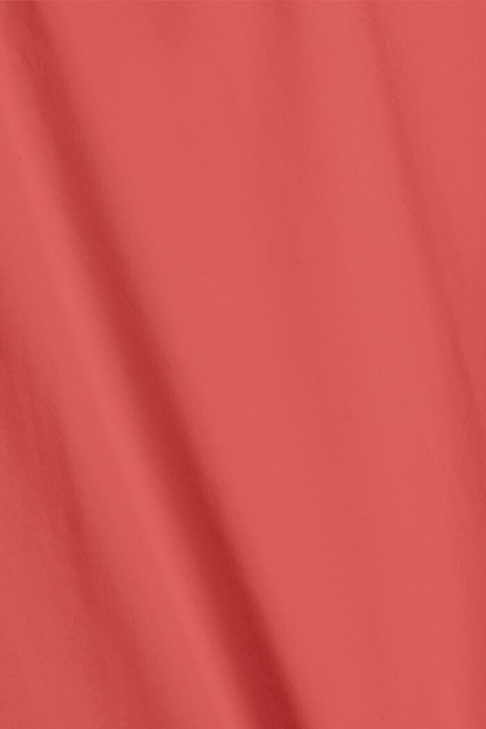 CURVY T shirt van biologisch katoen, CORAL RED, detail image number 1