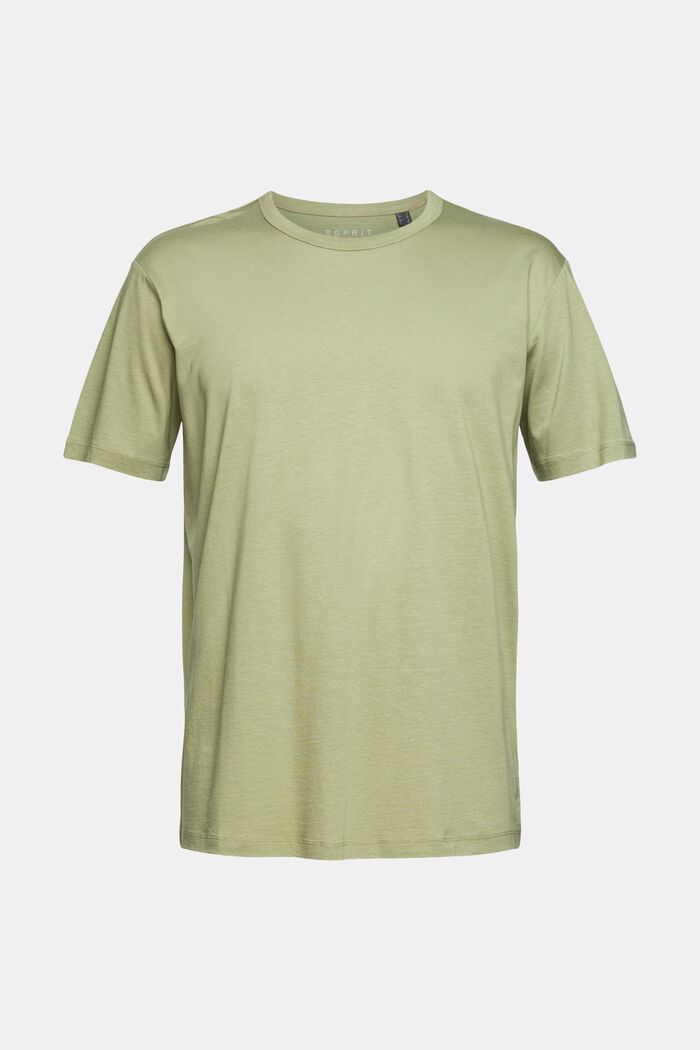 Met TENCEL™: basic T-shirt , LIGHT KHAKI, detail image number 6